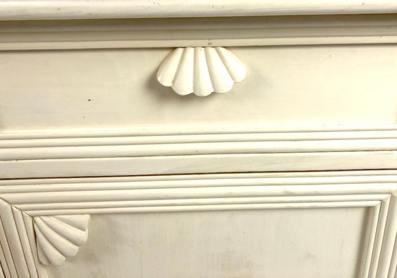 Image 1 of Cassettone/buffet vintage bianco, anni '80, elementi art déco