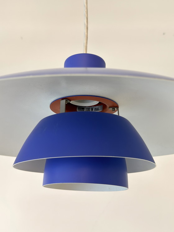 Vintage Louis Poulsen PH 4/3 – Poul Henningsen – blauw – 1960s/70s – Hanglampen, Metal (photo 7 of 15)