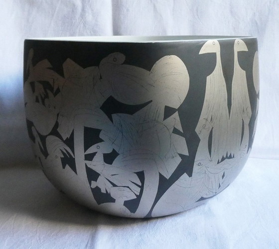 Image 1 of Rare bowl, Rosenhal, Suomi series, form design Timo Sarpaneva, decor design HAP Grieshaber