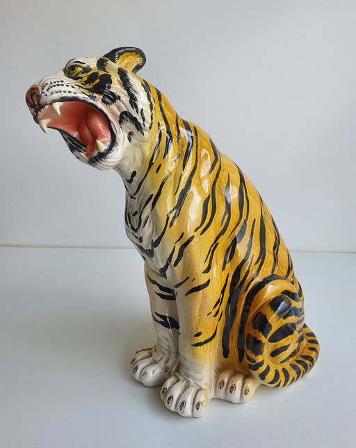 Vintage Tiger Statue