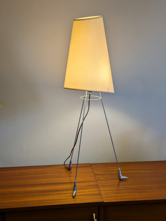 Image 1 of Louis Drimmer tripod wire lamp, France 1980