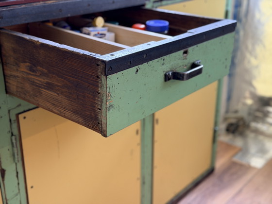 Bloque de taller industrial original – Armarios de almacenamiento, Wood, Iron (photo 10 of 15)
