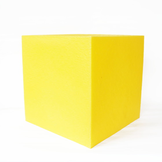 Image 1 of Heico Vintage Cube Lamp - Yellow (1980, Allemagne)
