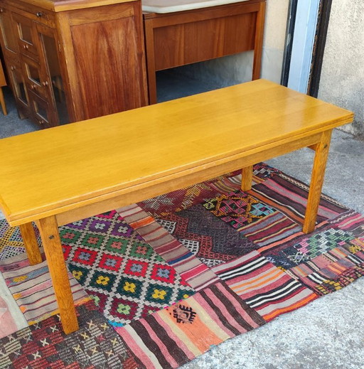 Vintage Scandinavian drop-leaf dining table in oak, 1970s