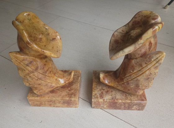 Image 1 of Italian alabaster bookends (1960s)