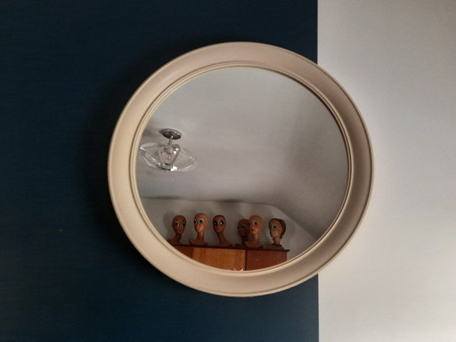 Set of 2 vintage Space Age round mirrors – 1970s