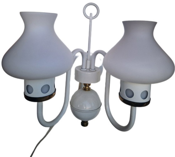 Image 1 of Rare Mid-Century Czech Lighting Set – 6-Arm Chandelier + Wall Lamp by Drukov, 1960s