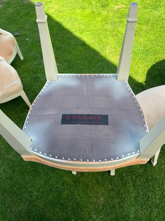 Juego de 6 sillas de comedor Donghia "Grand Flute" "Grand Soleil" de John Hutton (4 sillas laterales / 2 (photo 3 of 14)