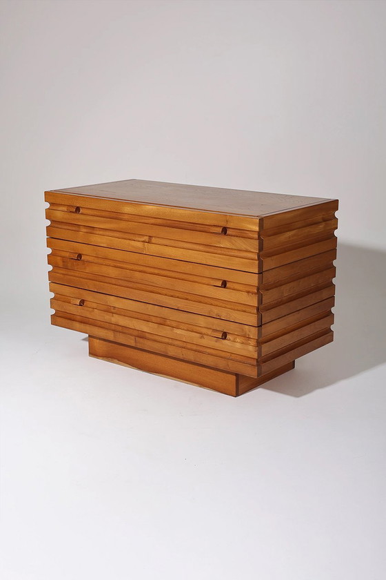 Image 1 of Maison Regain Chest of Drawers Buffet Elm Wood 1970 France