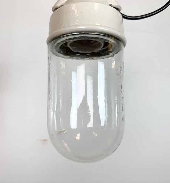Image 1 of Vintage witte porseleinen hanglamp, jaren 70