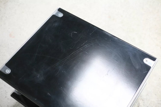 Image 1 of Table Basse "Space Age" en Acier Laqué Noir