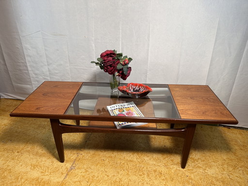 Mesa de centro de teca retro vintage de mediados de siglo de la colección Fresco de Gplan "Mad Man", 1960 