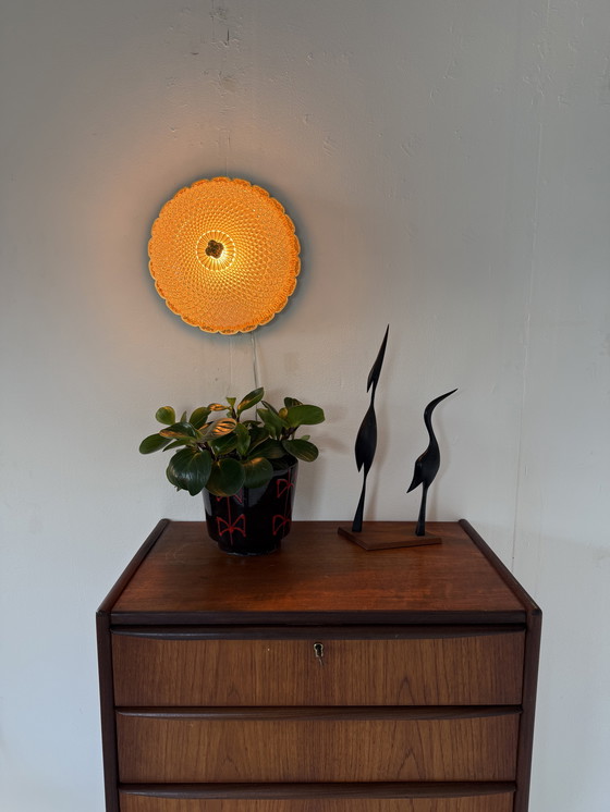 Image 1 of Vintage vergulde glazen wandlamp, Glashütte Limburg ‘60