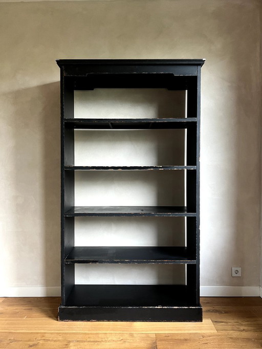 Rootsmann vintage boekenkast zwart - hout