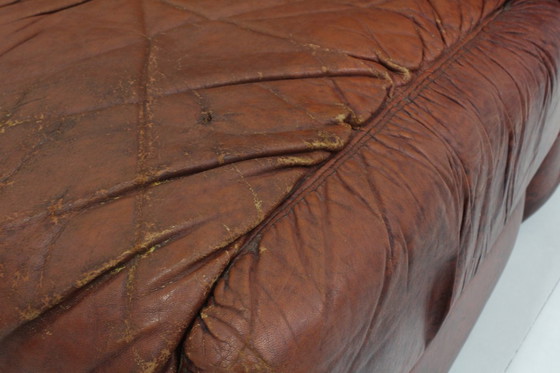 Image 1 of Vintage Seven Salotti Modular Sofa in Cognac Leather , Italy 1970s