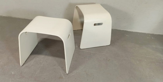 Image 1 of 2 x bentwood stools or side tables 