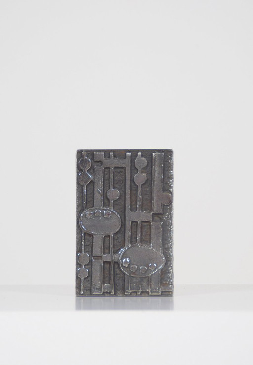 Vase brutaliste en acier inoxydable, œuvre d'Olav Joa pour Polaris, 1972 – vazen, rvs (photo 2 of 5)