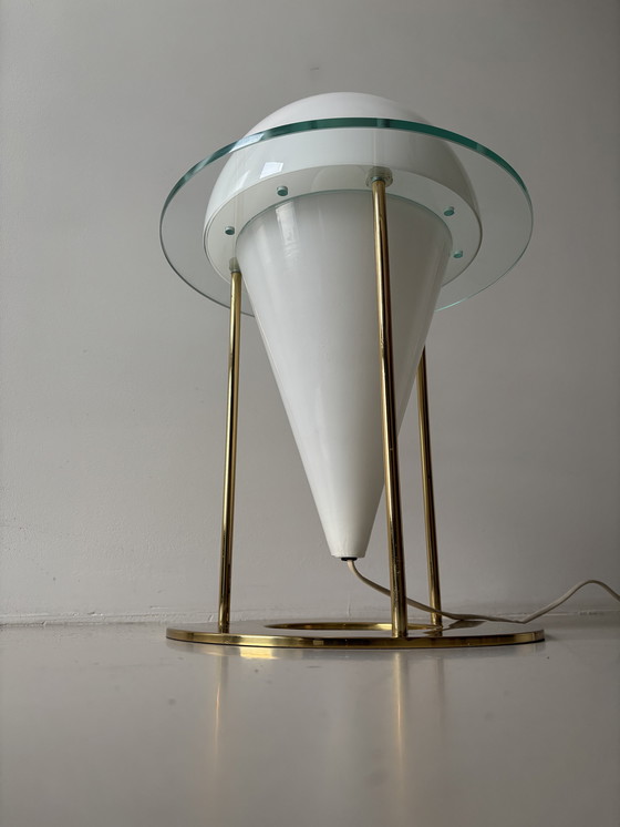Image 1 of Italian 1980 vintage table lamp in the style of Fontana Arte