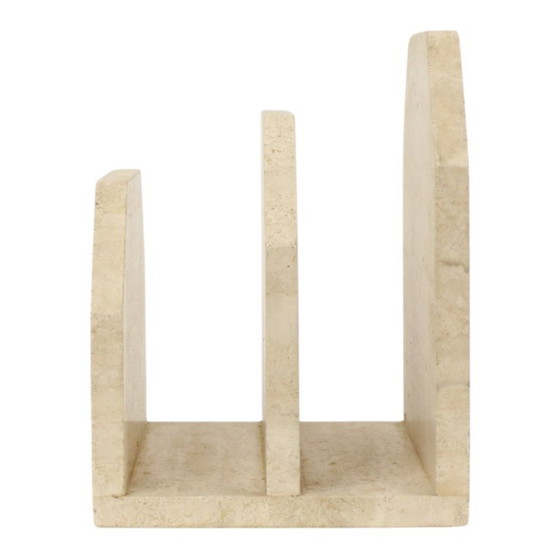 Vintage Magazine Rack Travertine Natural Stone Seventies (photo 8 of 22)