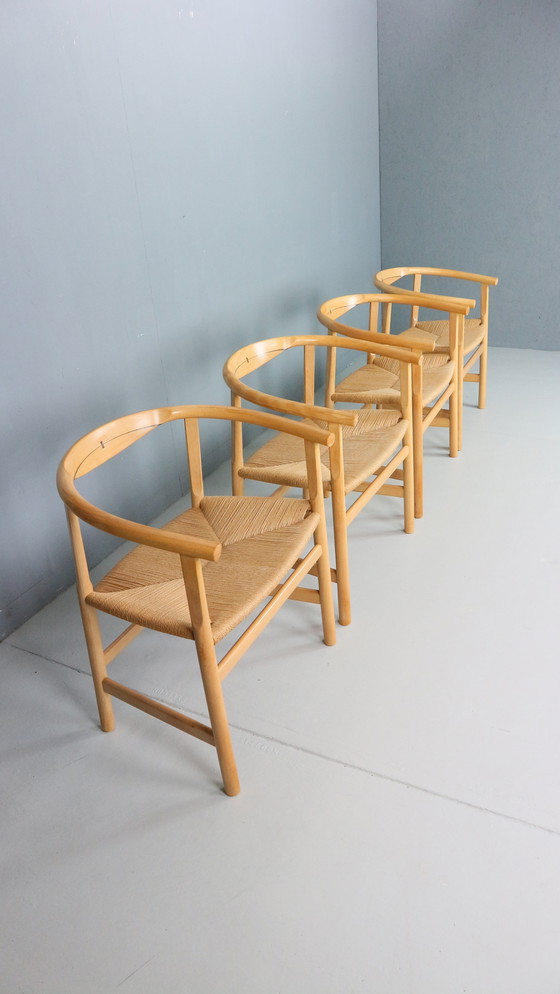 Image 1 of Set of four vintage First Chair PP201 by Hans J Wegner for Pp Furniture, Denmark