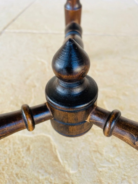 Image 1 of Vintage, Turned Wood,Walnut Stool