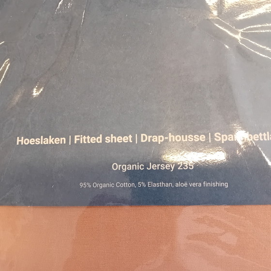 Image 1 of Jersey fitted sheet 235 blush 180x200/210