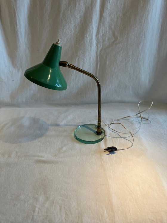 Vintage brass and glass table lamp – Metal (photo 2 of 15)