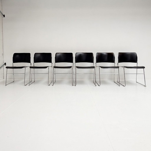 Set van 6 Stapelstoelen van David Rowland voor HOWE, 1970's