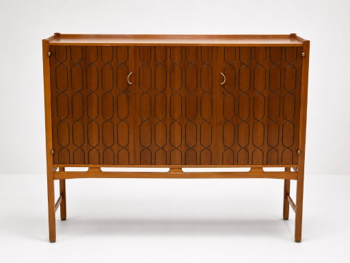 David Rosen, Gabinete sueco de mediados de siglo, Nápoles, 1953 – kasten, Wood, Brass