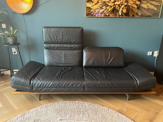 Image 1 of Sofá Hülsta HS.420 de cuero negro