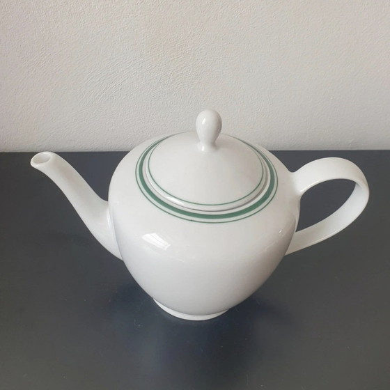 Image 1 of Mitterteich Bavaria Tea Set - Model 'Fanara' - Timeless Green Trim (3-piece, 1960s/70s)