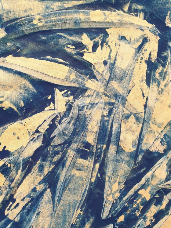 Jürgen Angeler - Blue Golden Squares – Paintings & Drawings, Canvas (photo 3 of 11)
