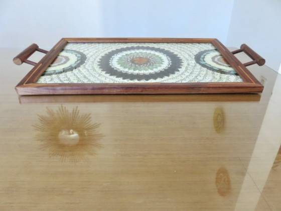 Image 1 of Schmetterlingsflügel-Tablett, Brasilien, 40er Jahre
