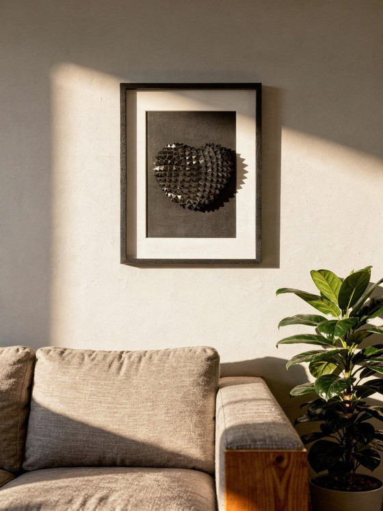 Image 1 of 3D Printed Black Cristal Heart