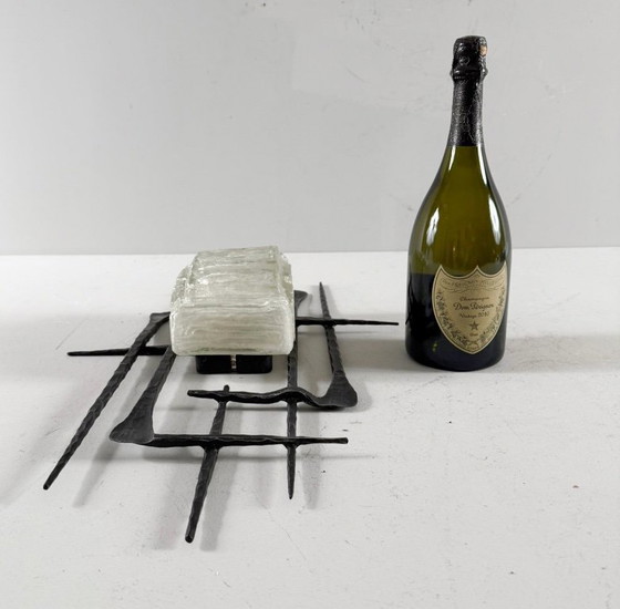 Image 1 of Sculptural brutalist wall lamp/wall light, Germany, Honsel Leuchten, 1960s