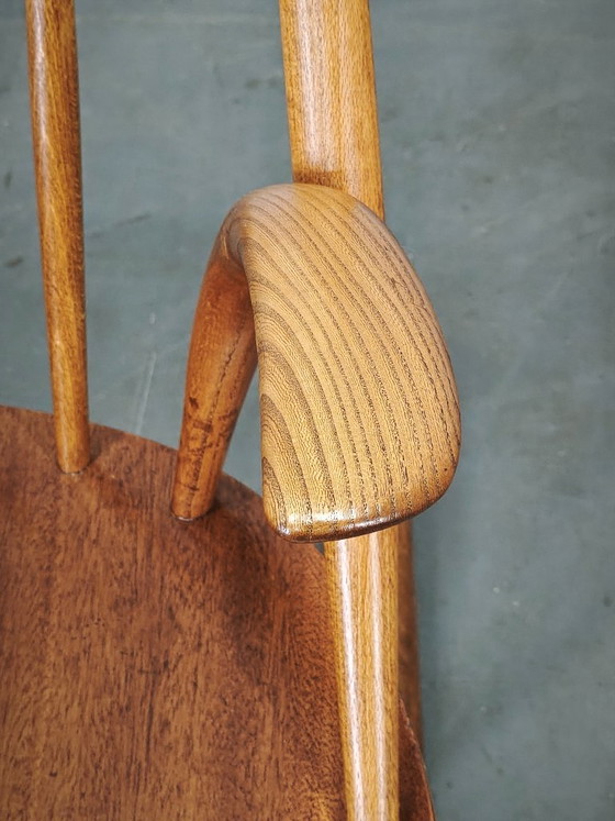 Rocking chair Danish Modern Illum Wikkelsø par Niels Eilersen, années 1960 – Wood (photo 5 of 12)