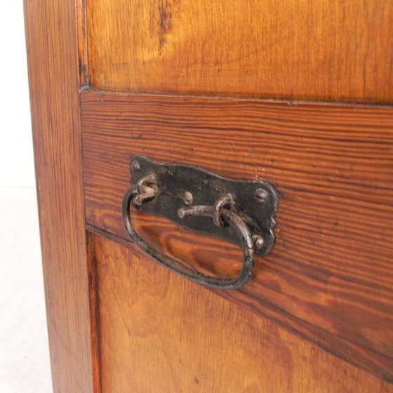 Kiefernholz-Schulplanschrank, Architektenschrank, Kartenschrank, 1930er Jahre – Aufbewahrungsschrank, Wood (photo 15 of 22)