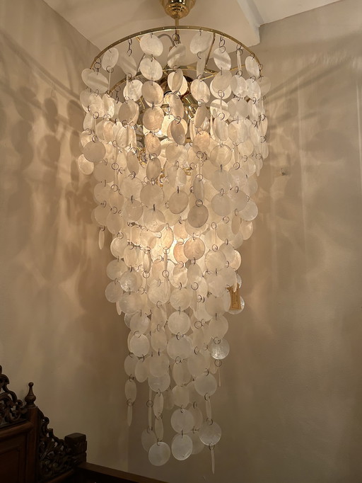 Xxl Capiz Shell Lamp Pendant Lamp Vintage Pearl