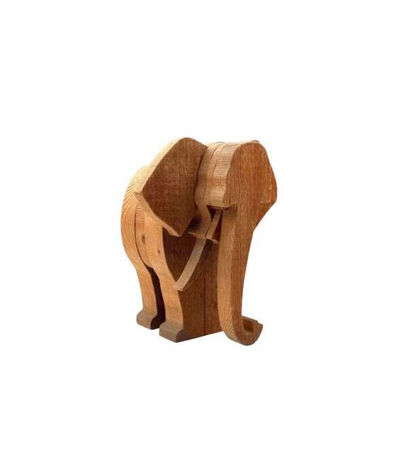 Image 1 of Bottega Michelangeli, Elephant wood sculpture, Orvieto Italy 1970s