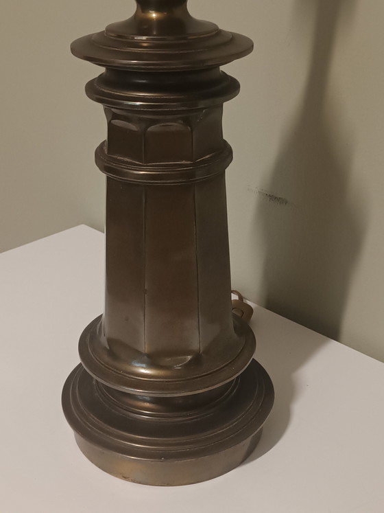 Pair of Mid-Century Table Lamps – Copper (photo 6 of 8)