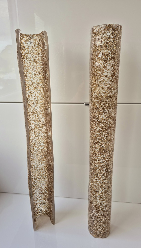 Image 1 of 2 cristales de repuesto para aplique de pared Hillebrand Murano de 60 cm con varilla de cristal hielo