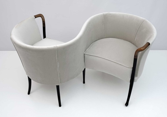 Image 1 of Seltenes Giorgetti Italienisches Samt Sofa "Progetti", 1980er Jahre