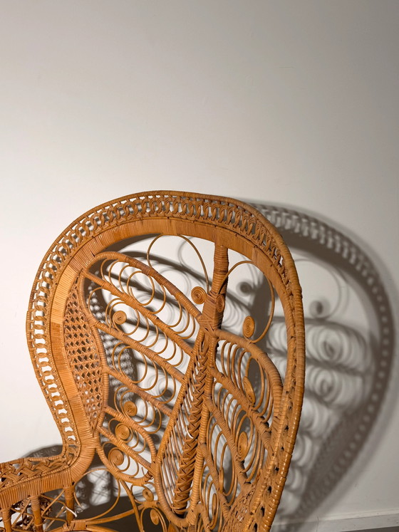 Sedia Pavone in Rattan Vintage, Poltrone (foto 3 di 6)