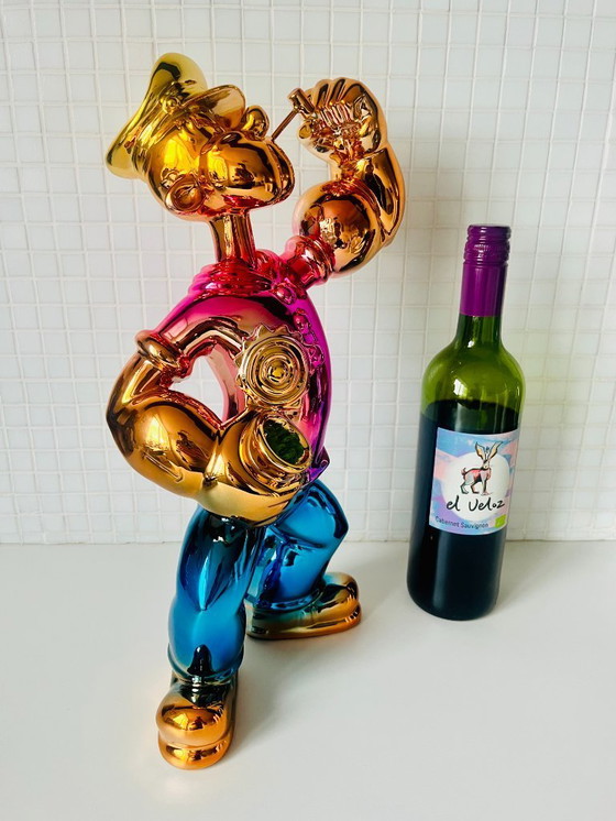 Image 1 of BIG POPEYE SCULPTURE POPART POP ART LUXURY MONEY Statue CARTOON pink Monopoly XL