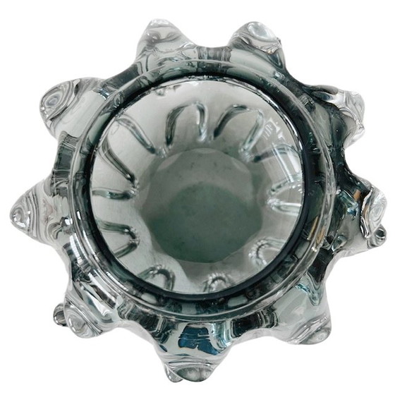 Image 1 of Polspotten Hobnail Glass tea-light holder smoked glass