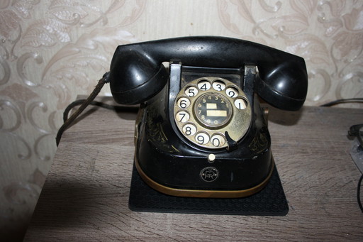 Téléphone ancien - bakélite & laiton - FTR Bell - rareté pour les collectionneurs