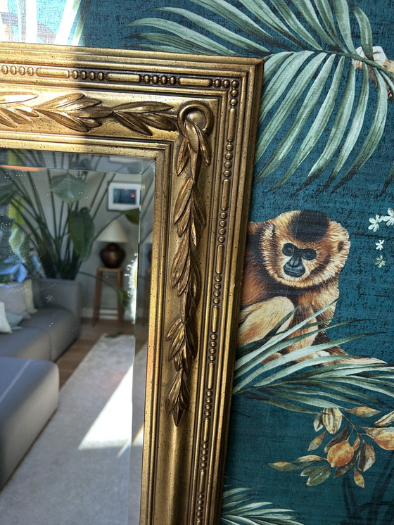 Image 1 of Authentieke Deknudt Wandspiegel (België) - Verguld - 122 cm