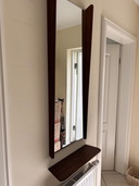 Wandspiegel mit Ablage, Vintage 70er, skandinavischer Stil