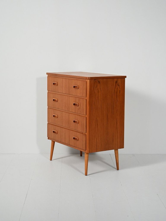Image 1 of Scandinavian Teak Chest of Drawers, 50s