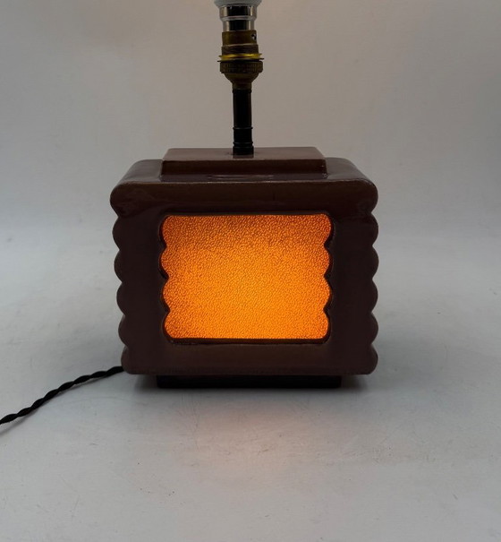 Image 1 of Art deco Keramik-Tischlampe, Andre Fau Boulogne Frankreich um 1940